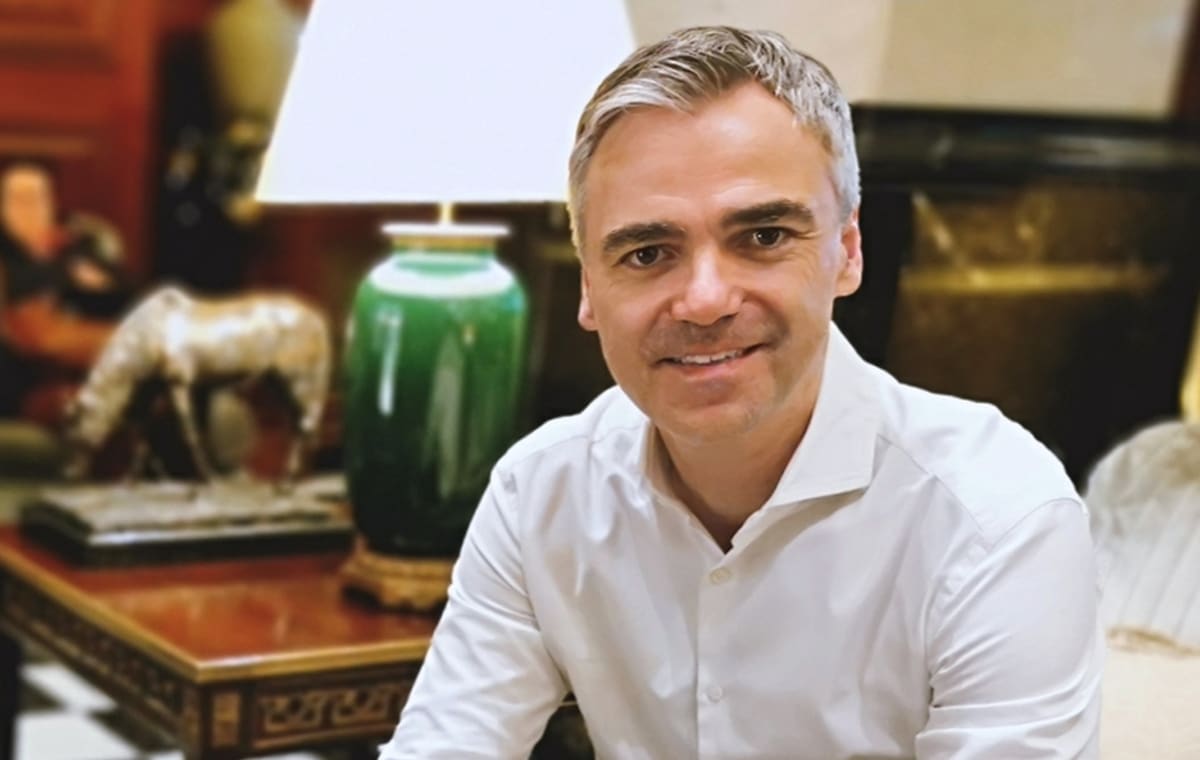 Chairman Mike Flache in an elegant lobby